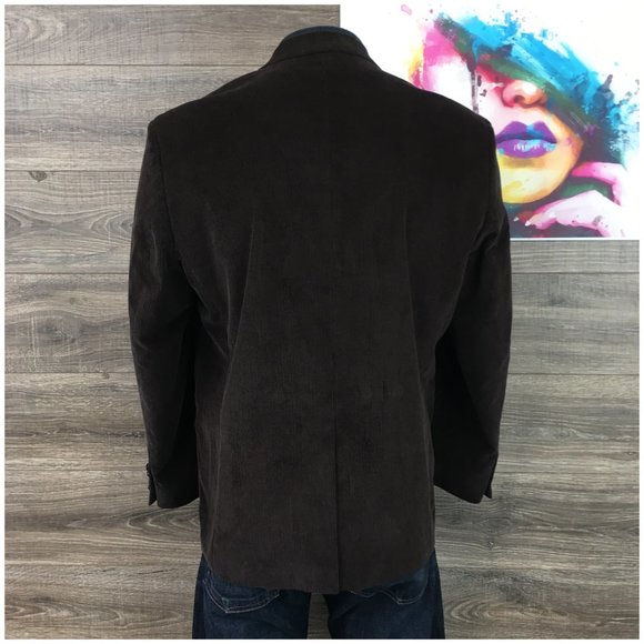 Ralph Lauren Mens‎ Blazer Sport Coat Two Button Corduroy Jacket Size 46R Casual - Picture 6 of 13